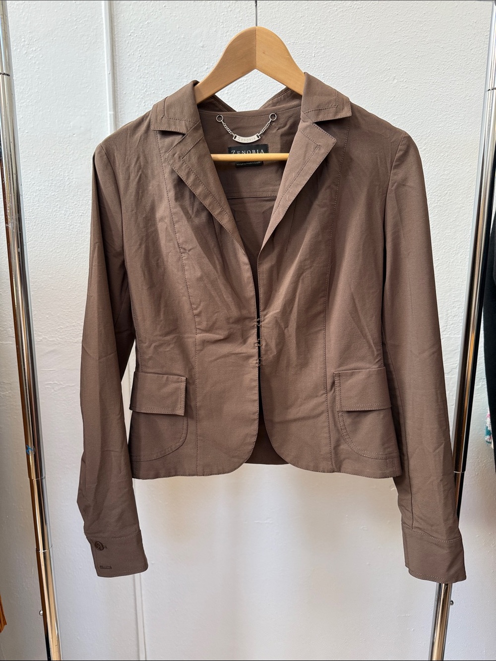 Zenobia SILK Blend Brown Tailored Women's Blazer